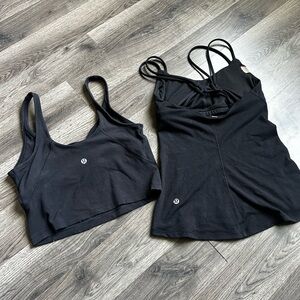 lululemon athletica Black Tank Tops